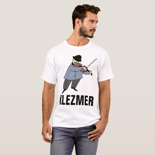 KLEZMER MUSIC、ユダヤ人Tシャツ、バイオリニスト Tシャツ (正面フル)