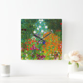 Klimtの『花園』の壁掛け時計 スクエア壁時計 (ホーム)