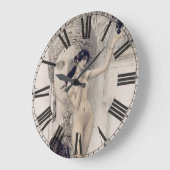 Klimt Allegory of Sculpture Art Wall Clock ラージ壁時計 (傾斜)