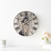 Klimt Allegory of Sculpture Art Wall Clock ラージ壁時計 (ホーム)