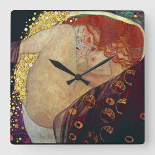 Klimt “ Danae ” スクエア壁時計
