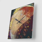 Klimt “ Danae ” スクエア壁時計 (傾斜)