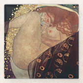 Klimt Danae Gold Art Glass Coaster ガラスコースター (正面)
