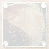 Klimt Danae Gold Art Glass Coaster ガラスコースター (裏面)