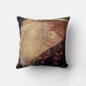 Klimt Danae Gold Art Nouveau Pillow クッション (裏面)