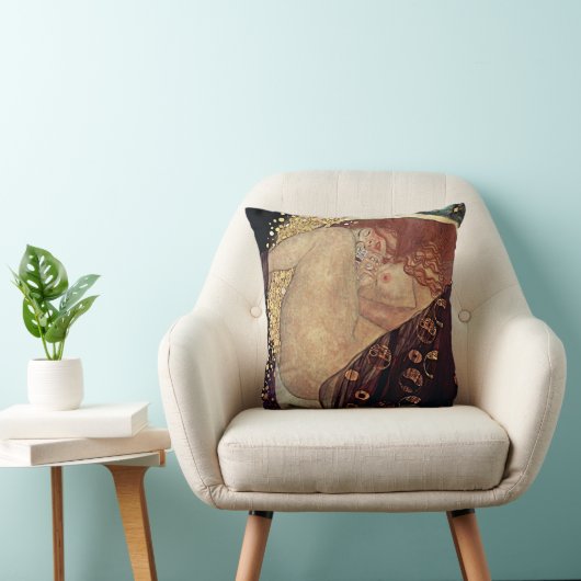 Klimt Danae Gold Art Nouveau Pillow クッション (椅子)