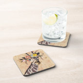 Klimt Giraffe | Crown Of Flowers コースター (右側)