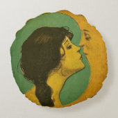 Klimt-Inspired Surreal  ラウンドクッション (裏面)