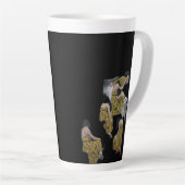 Klimt-Inspired Surreal Collage カフェラテマグ (右アングル)