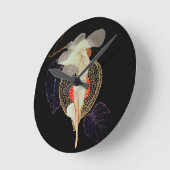 Klimt-Inspired Surreal Collage ラウンド壁時計 (傾斜)