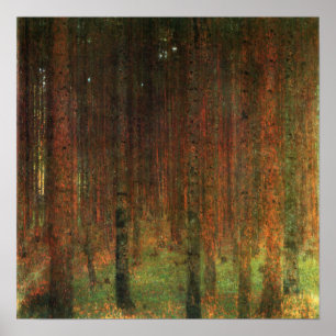 Klimt - Pine Forest 1901 ポスター