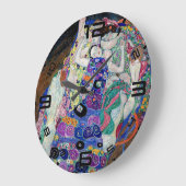 Klimt “The Virgin” Art Nouveau Wall Clock ラージ壁時計 (傾斜)