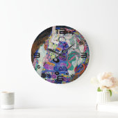 Klimt “The Virgin” Art Nouveau Wall Clock ラージ壁時計 (ホーム)