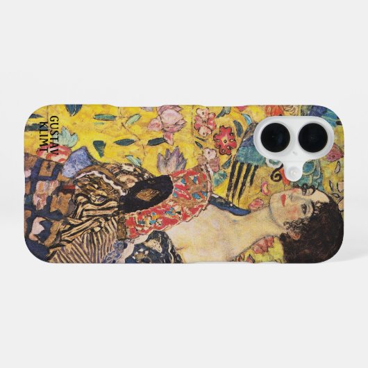Klimt – Woman with a Fan – Personalized iPhone 16ケース (裏面横)