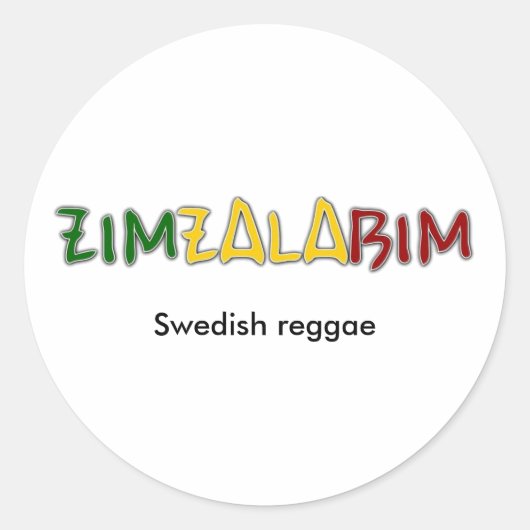 Klistermärke Zimzalabim ラウンドシール (正面)