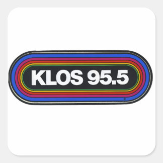 Klos fmラジオ局ヴィンテージクラシックロック スクエアシール