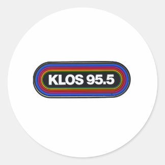 Klos fmラジオ局ヴィンテージクラシックロック ラウンドシール