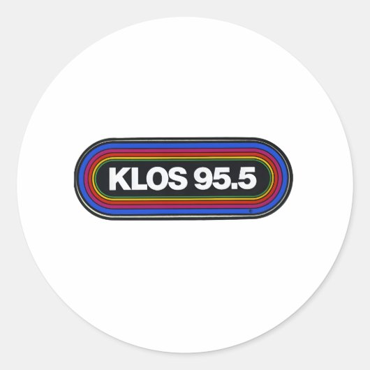 Klos fmラジオ局ヴィンテージクラシックロック ラウンドシール (正面)