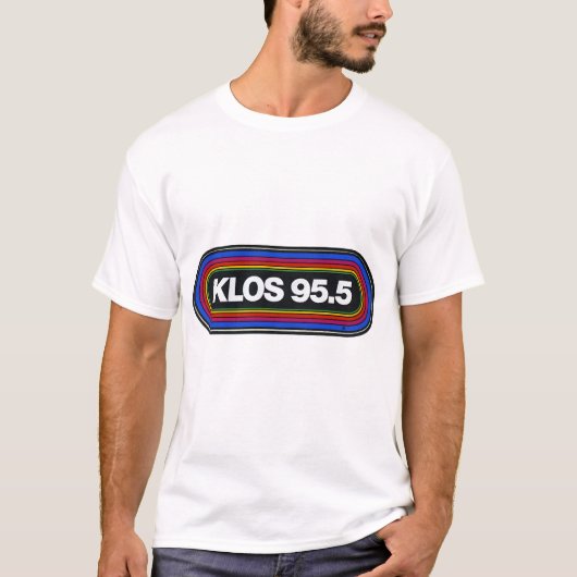 Klos fmラジオ局ヴィンテージクラシックロック tシャツ (正面)