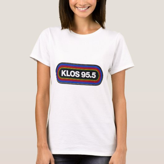 Klos fmラジオ局ヴィンテージクラシックロック tシャツ (正面)