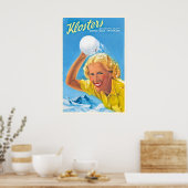 Klosters Grisons Switzerland Vintage Ski Poster ポスター (キッチン)