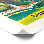 Klosters Grisons Switzerland Vintage Travel Poster ポスター (角)