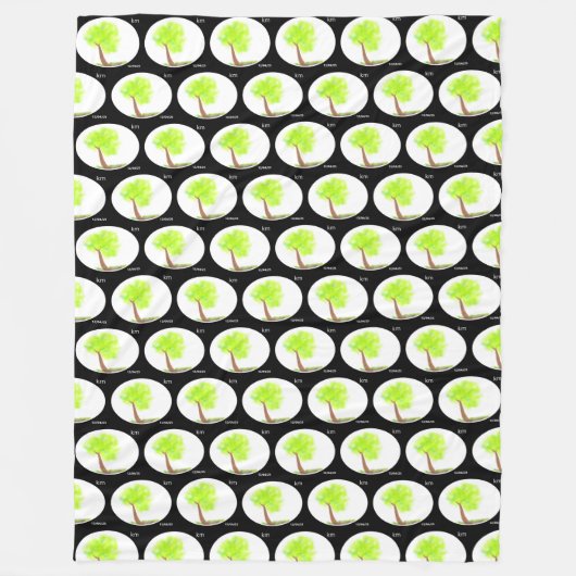 km tree painting 3D blanket フリースブランケット (正面)