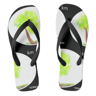 km tree painting flip flops ビーチサンダル