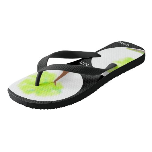 km tree painting flip flops ビーチサンダル (アングル)