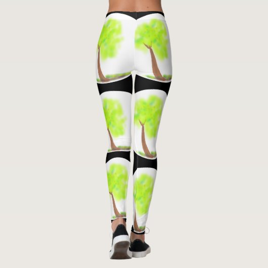 km tree painting leggings レギンス (裏面)