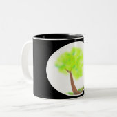 km tree painting mug ツートーンマグカップ (正面左)