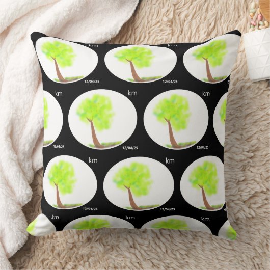 km tree painting pillow クッション (ブランケット)
