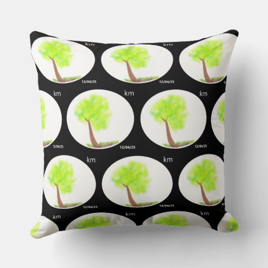 km tree painting pillow クッション (裏面)