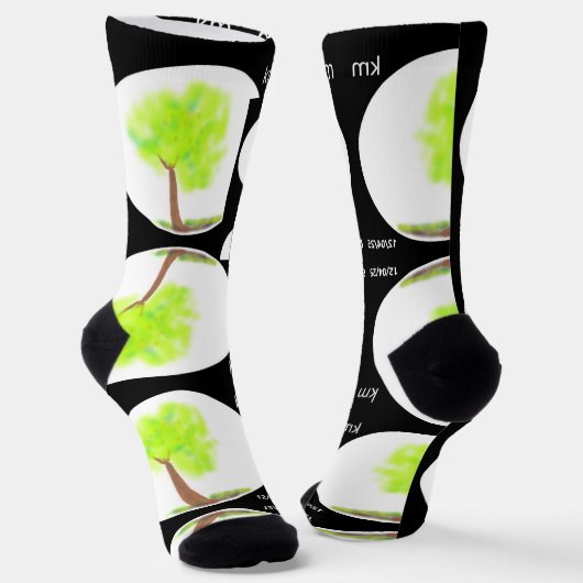 km tree painting socks ソックス (傾斜あり)