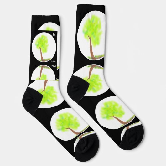 km tree painting socks ソックス (右)