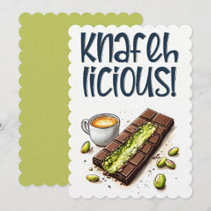 Knafehligiousチョコレートクナファピスタチオコーヒー 招待状