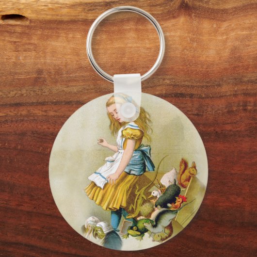 Knaveの陪審席でアリスがヒントをハート裁判 キーホルダー (正面)