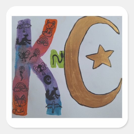 KnCロゴシール スクエアシール (正面)