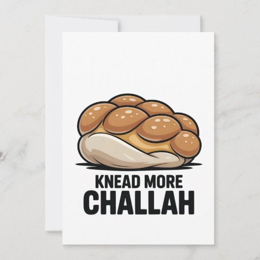Knead More Challah Jewish Jew Baking 案内状 (正面)