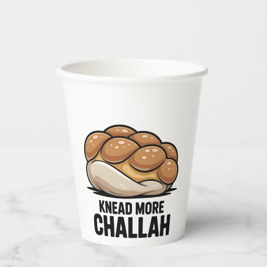 Knead More Challah Jewish Jew Baking 紙コップ (正面)