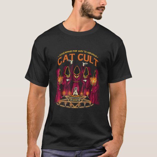 Kneading our way to Nirvana Cat Cult Occult Art Tシャツ (正面)