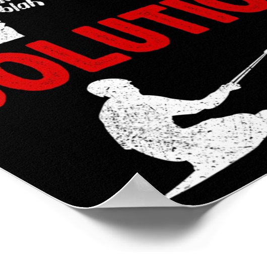 Knee Boarding Aquatic Sport Problem Solution Hobby ポスター (角)