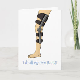 Knee Brace私おもしろいは自分のスタントカードをすべて行う カード