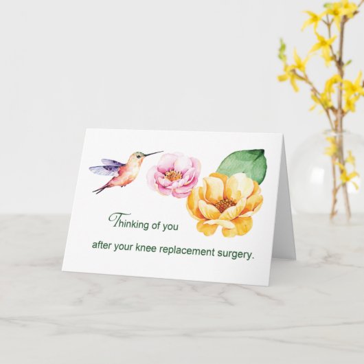 Knee Replacement 考え's You Flowers カード (黄色い花)