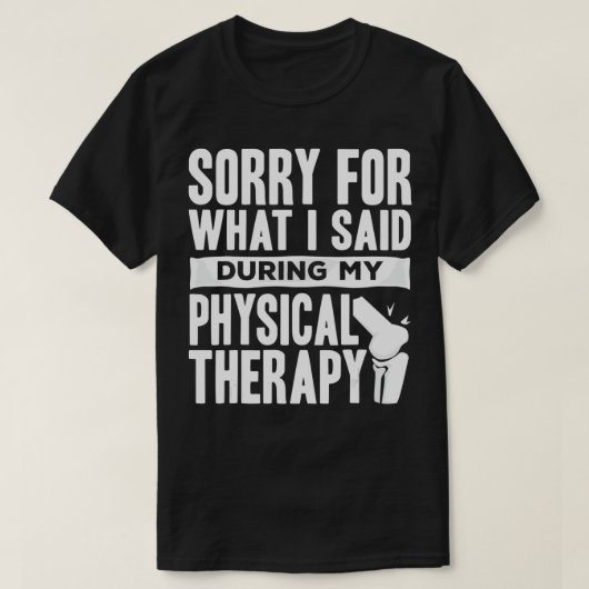 Knee Replacement Funny Therapy Surgery Recovery  Tシャツ (デザイン正面)