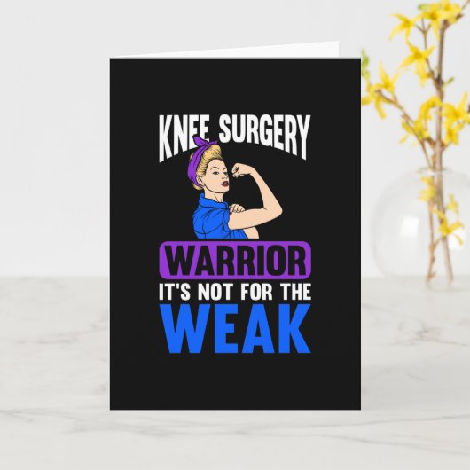 Knee Replacement It's Not For The Weak カード (黄色い花)