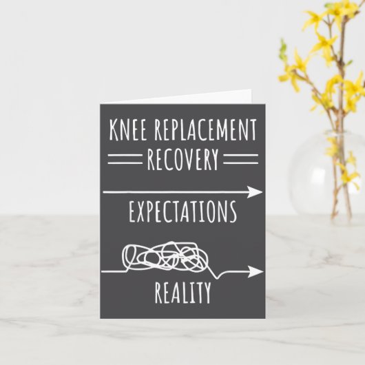 Knee Replacement Recovery Expectations Reality Sur カード (黄色い花)