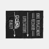 Knee Replacement Recovery Expectations Reality Sur フリースブランケット (正面(横))