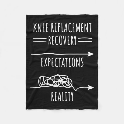 Knee Replacement Recovery Expectations Reality Sur フリースブランケット (正面)