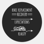 Knee Replacement Recovery Expectations Reality Sur ラウンドシール (正面)